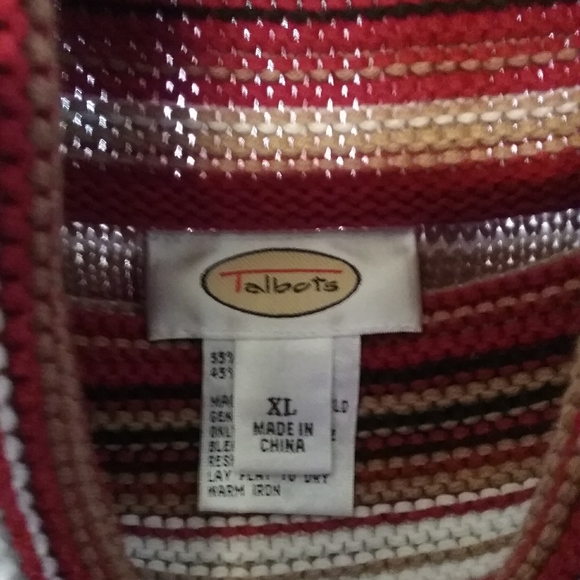 Talbots Striped long-sleeve roll neck/ turtleneck sweater - Picture 4 of 6